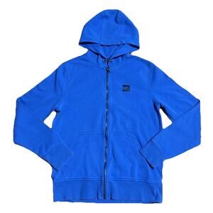 Michael Kors Blue Zip Up Hoodie Sweatshirt Men’s M MK Logo Full Zip Casual